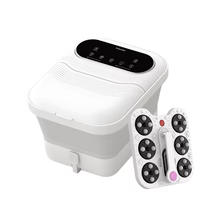 日本Yohome 3D太極輪智揉全 足穴位多防護超大屏易視觸 恆溫折疊足浴盆