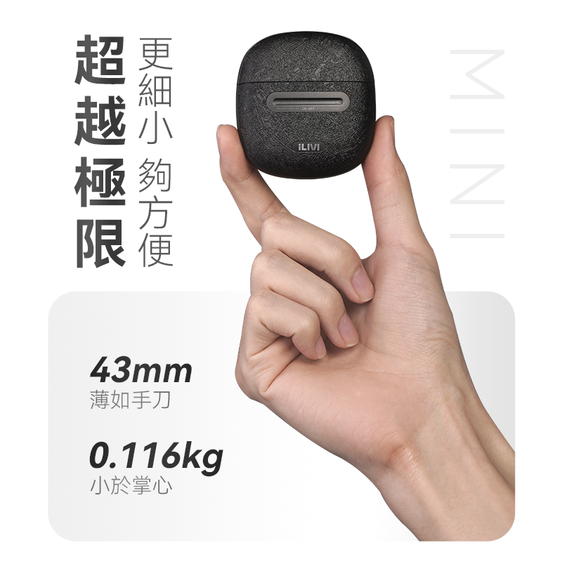 德國iLIVI Mini-Max迷你超鋒高轉速淨360°環貼感應滑控乾濕電鬚刨（黑紳士禮盒裝）
