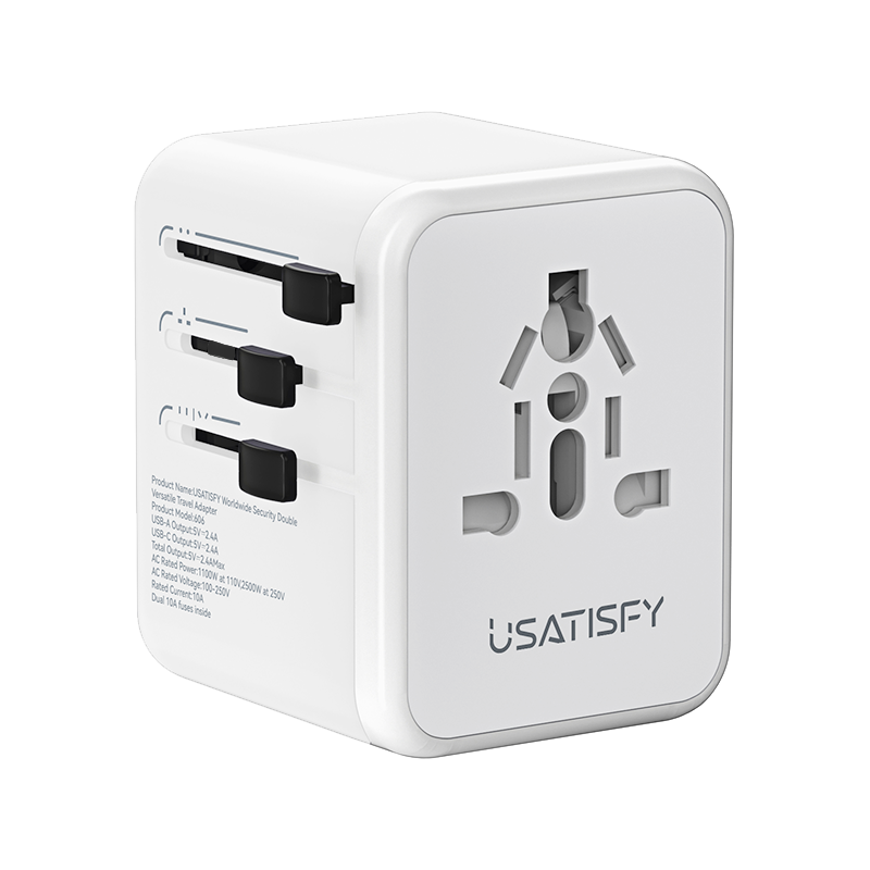 美國USATISFY全球旅行雙保險安心雙重萬用充電插座轉換插頭