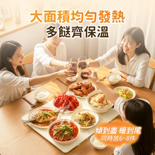 日本Yohome 薄柔捲分拆式全 墊水洗易潔速熱多用餐伴暖 餸墊PRO