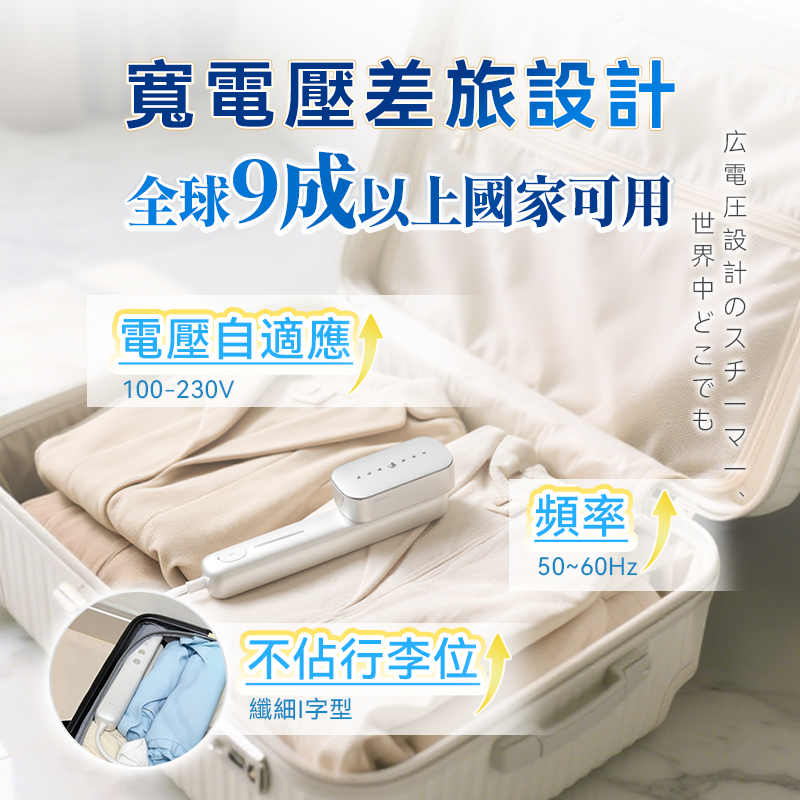 日本Yohome Multi-V輕感旋 轉多衣適溫即熱大面積除皺蟎菌雙淨掛燙機