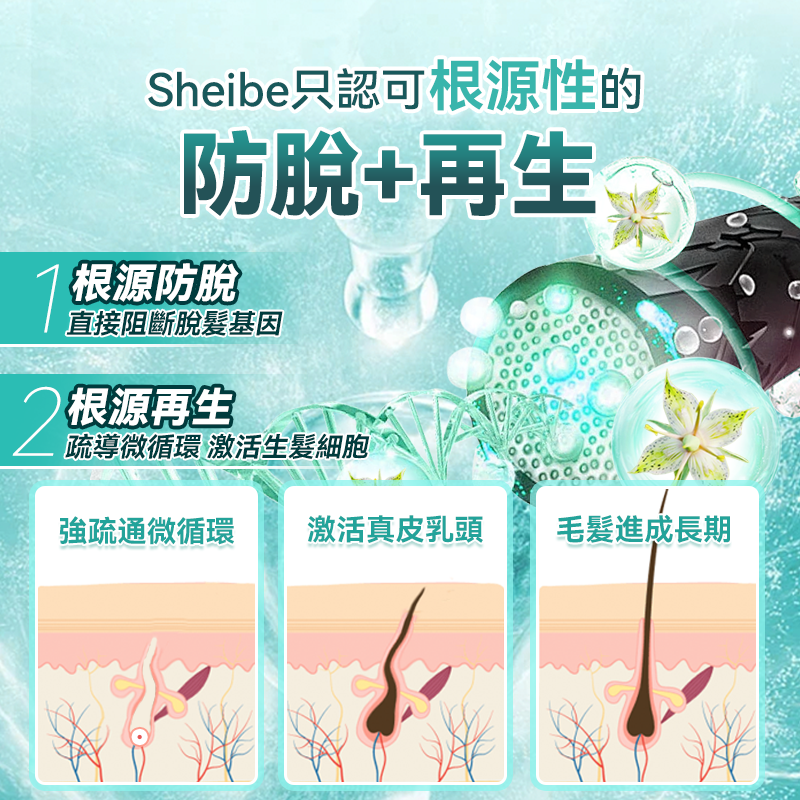 日本Sheibe 天然黑髮肽AgeReversal強效防脫黑髮生髮 洗髮水