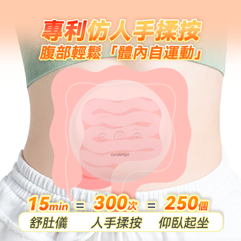 Comforbot無線專業仿手揉按健腹消脹通絡熱敷舒肚儀