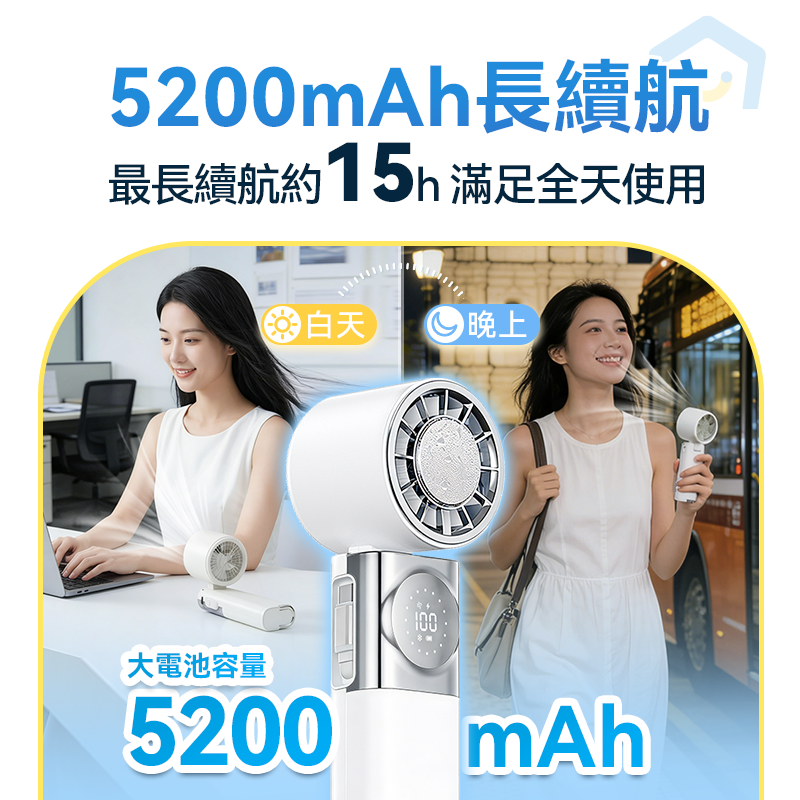 日本Yohome 百檔無極強風 TEC冰感貼膚降溫長續航七合 一應急補電多用隨身迷你風 扇 PRO