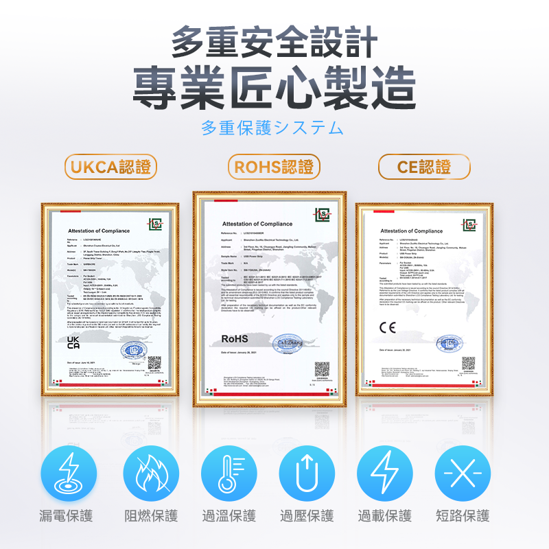 日本Yohome 塔插式多功能智能安全收納拖板