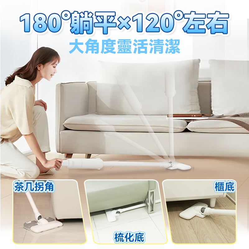 日本Yohome mini無線集塵袋便理強吸多功能組合洗拖吸塵機 PRO