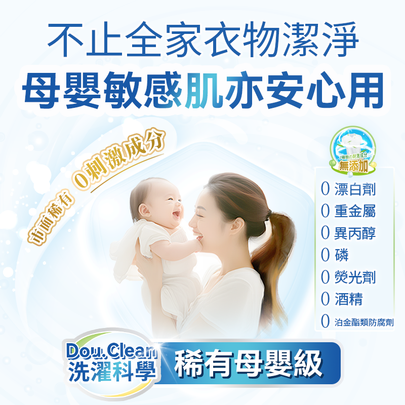 日本Double Clean 科學全效合一植萃天然配方淨潔強效持久抗菌柔順護嬰級洗衣珠
