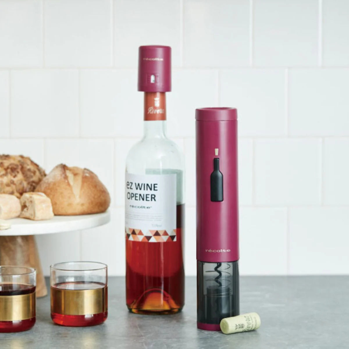 récolte ez Wine Opener 電動紅酒開瓶器(酒紅色)