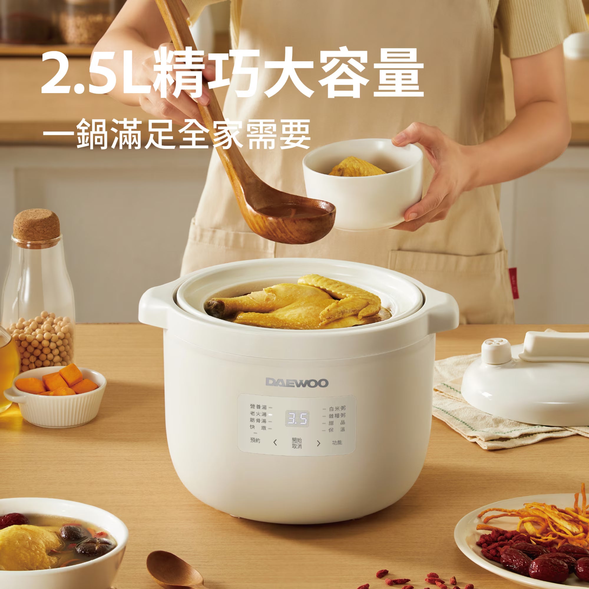 DAEWOO DY-DZ08 多功能電燉煲 （2.5公升）