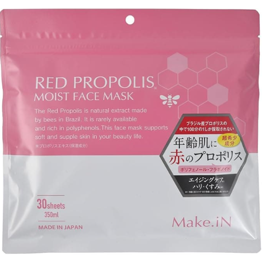 日本 MAKE.IN RED PROPOLIS面膜 30片