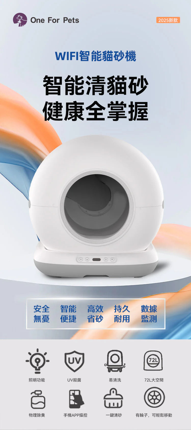 One For Pets-WIFI智能滾筒貓砂機