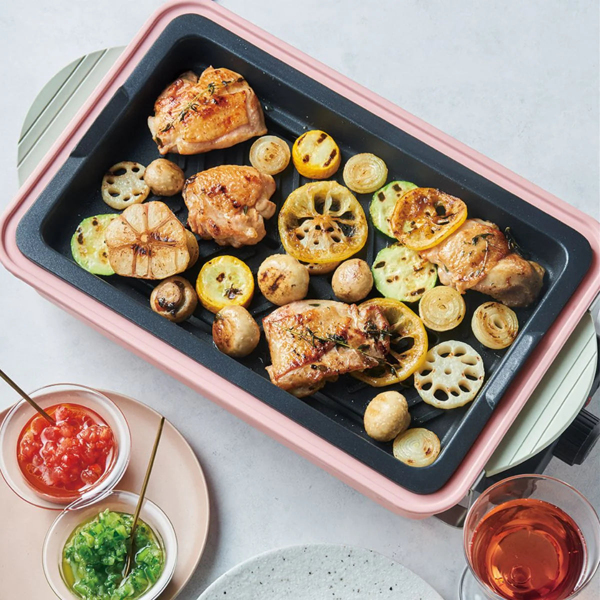récolte Home BBQ 日式電熱鍋(櫻花粉紅限定版)
