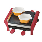 récolte Raclette and Fondue Maker Grand Melt 雙層煎烤盤(紅色)