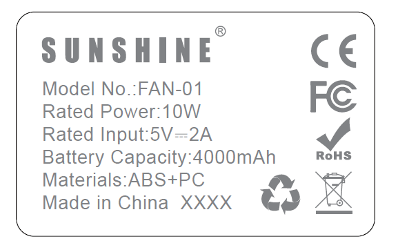 SUNSHINE RGB 燈效座檯/掛牆兩用風扇